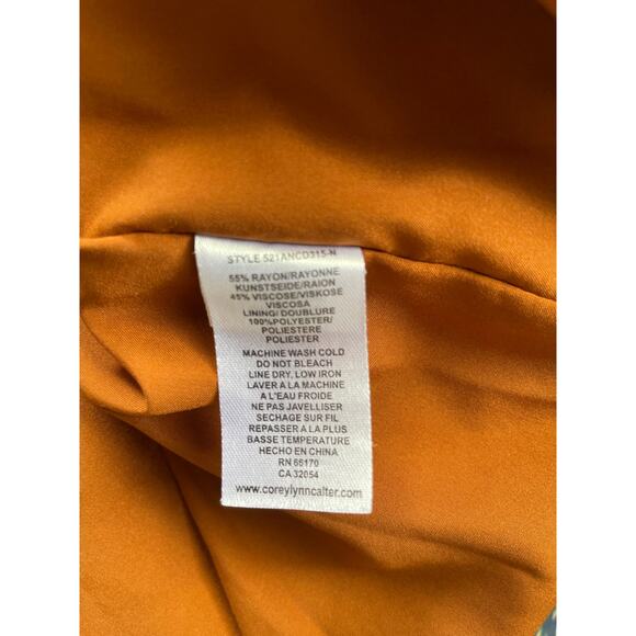 Anthropologie Corey Lynn Calter Brown Black Print Cut Out Midi Dress • Size XL - Picture 5 of 5